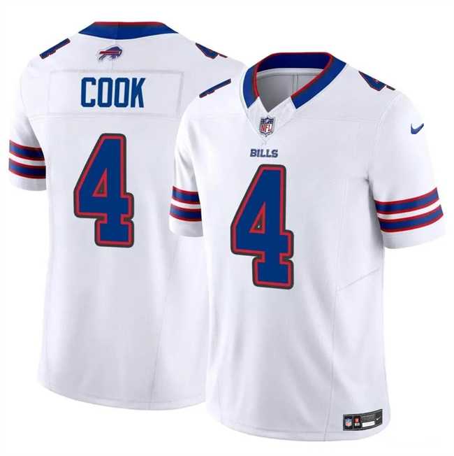 Men & Women & Youth Buffalo Bills #4 James Cook White 2023 F.U.S.E. Vapor Untouchable Limited Jersey